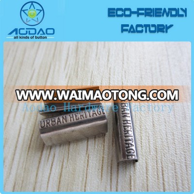 Custom logo metal end clips for shoelace